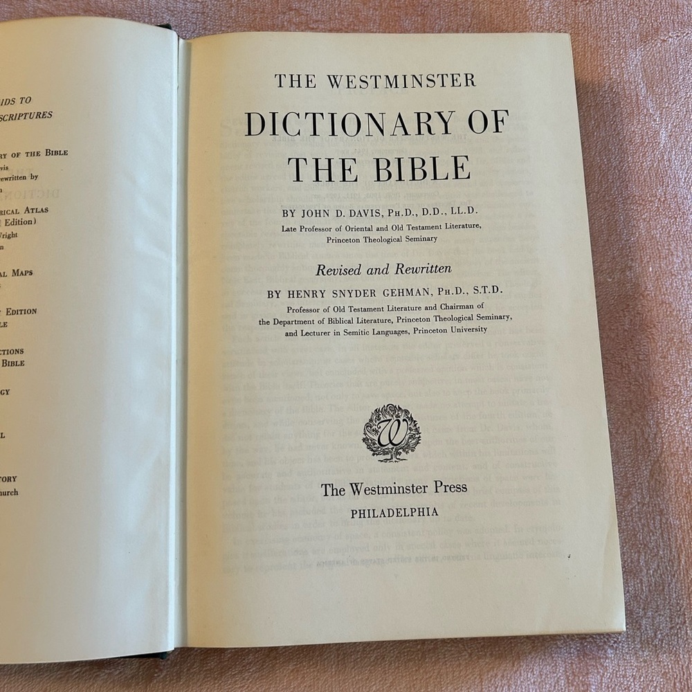 Westminster dictionary of the Bible 1944 edition vintage religious academic - Picture 8 of 10